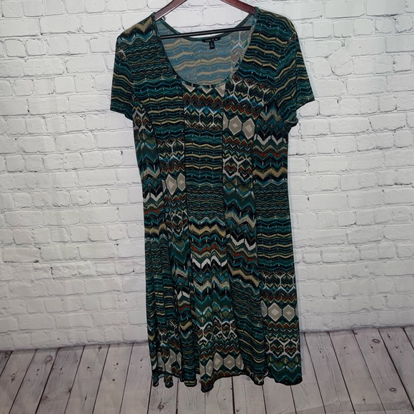 Sami & Jo Green multicolor long dress size XL - Picture 4 of 11